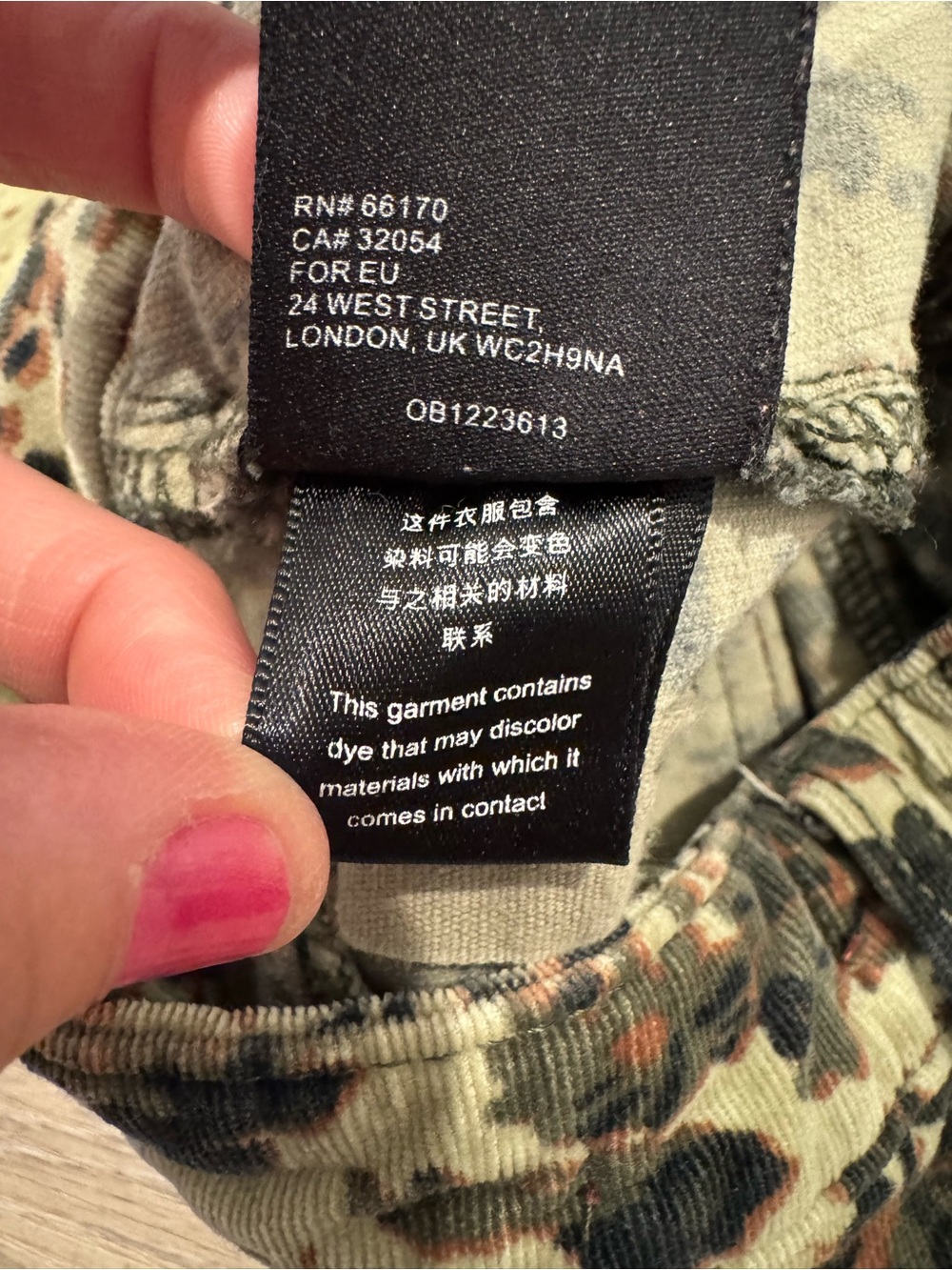 Anthropologie Pilcro high-rise skinny camo corduroy pants w/ texture - Picture 9 of 10